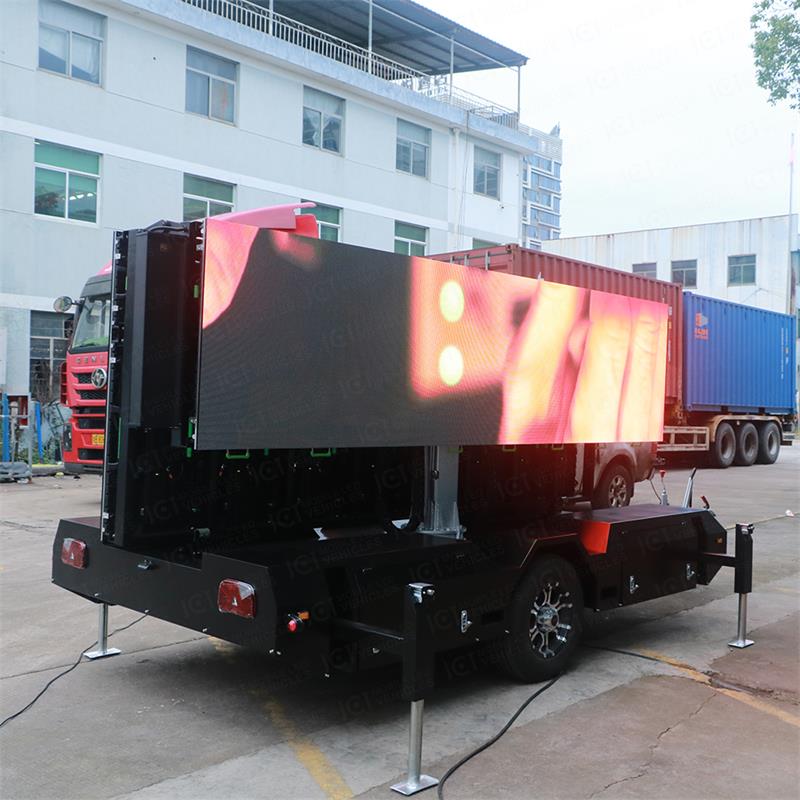 Outdoor mobile LED screen trailer-5